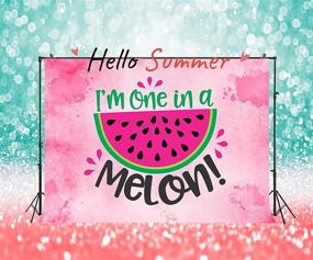 img 2 attached to 🍉 HUAYI 5x3ft Watermelon Princess 1st Birthday Photography Backdrop - Pink Melon Party Décor for Newborn Photoshoots and Baby Showers