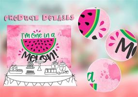 img 3 attached to 🍉 HUAYI 5x3ft Watermelon Princess 1st Birthday Photography Backdrop - Pink Melon Party Décor for Newborn Photoshoots and Baby Showers