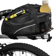 🔝 bv bike commuter carrier trunk bag: velcro pump attachment, small water bottle pocket & shoulder strap - top-rated for efficient cycling logo