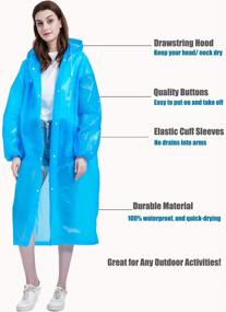 img 1 attached to Gorain Raincoat Adults Reusable Sleeves Outdoor Recreation for Camping & Hiking