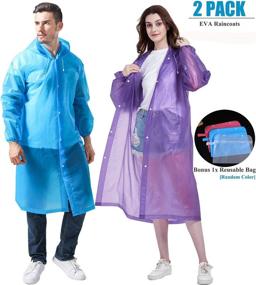 img 3 attached to Gorain Raincoat Adults Reusable Sleeves Outdoor Recreation for Camping & Hiking