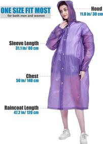 img 2 attached to Gorain Raincoat Adults Reusable Sleeves Outdoor Recreation for Camping & Hiking