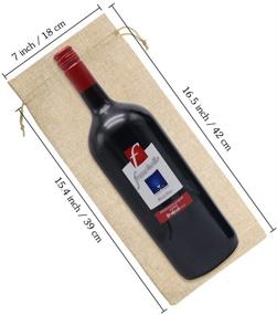 img 3 attached to 🍷 HRX Package 10pcs Burlap Wine Bags: Perfect Hessian Cloth Covers for 1.5L Magnum Bottles in Christmas Wedding Parties