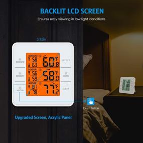 img 3 attached to 🌡️ (Upgraded) Refrigerator Thermometer with 2 Wireless Sensors and Audible Alarm – Accurate Fridge Temperature Monitor for Indoor Outdoor Freezer, Kitchen, and Home Use (Battery not Included)