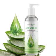 dermaxgen soothing aloe vera gel with witch hazel, vitamin c, vitamin e - hydrating and repairing skincare formula, nutrient-rich, cold pressed - 8.5 fl oz / 250 ml logo