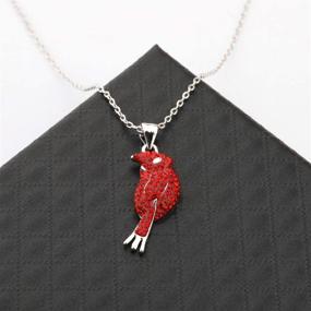 img 3 attached to Memorial Sympathy Gift: Bobauna Cardinal in Heaven Rhinestone Pendant Necklace for Remembering and Honoring Loved Ones