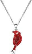 memorial sympathy gift: bobauna cardinal in heaven rhinestone pendant necklace for remembering and honoring loved ones logo