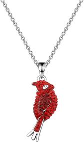 img 4 attached to Memorial Sympathy Gift: Bobauna Cardinal in Heaven Rhinestone Pendant Necklace for Remembering and Honoring Loved Ones