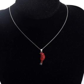 img 1 attached to Memorial Sympathy Gift: Bobauna Cardinal in Heaven Rhinestone Pendant Necklace for Remembering and Honoring Loved Ones