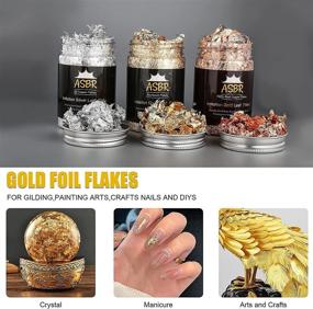 img 2 attached to ✨ ASIXBR Gilding Flakes Set - Resin Gold Foil Flakes for Crafting, Nails, and Jewelry Making (30 Grams)