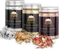 ✨ asixbr gilding flakes set - resin gold foil flakes for crafting, nails, and jewelry making (30 grams) logo