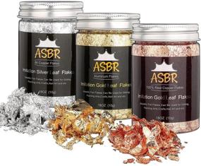 img 4 attached to ✨ ASIXBR Gilding Flakes Set - Resin Gold Foil Flakes for Crafting, Nails, and Jewelry Making (30 Grams)