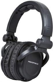 img 4 attached to Наушники Monoprice Premium Hi-Fi DJ Style Over-The-Ear Pro с встроенным микрофоном/контроллером - черные