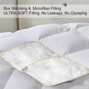 img 2 attached to COHOME Queen 2100 Series Cooling Comforter - All-Season Down Alternative Quilted Duvet Insert - Winter Warm Luxury Hotel Comforter - Reversible & Machine Washable - White (88X88)
