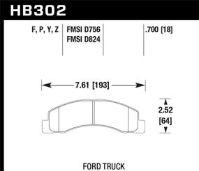 img 1 attached to 🦅 Тормозная накладка Hawk Performance HB302P.700 SuperDuty: непревзойденная производительность и долговечность для максимальной тормозной мощности