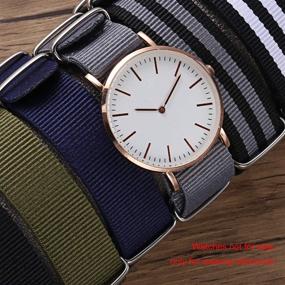 img 3 attached to 🎖️ Carty Military Nylon Strap 6-Pack: Durable Watch Band Replacements for Men and Women - 18mm, 20mm, and 22mm Sizes