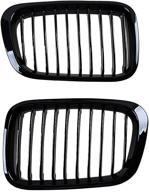 🔳 glossy black kidney grille grill for 1998-2001 e46 320i 323i 325i 328i 330i sedan 4-door replacement logo