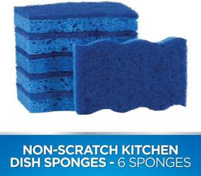 img 3 attached to 🧽 Dawn 438063 Non-Scratch Sponges, Blue - Ultimate Cleaning Solution for Delicate Surfaces