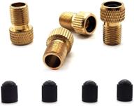 eisge presta to schrader valve adapter: easy inflation for french/uk-tire users with standard pump or air compressor логотип