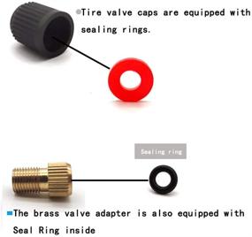 img 2 attached to EISGE Presta to Schrader Valve Adapter: Easy Inflation for French/UK-Tire Users with Standard Pump or Air Compressor