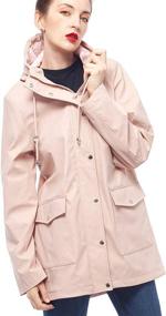 img 4 attached to Waterproof Women's Slicker Rain Jacket | Anorak Windbreaker Trench Coat - Enhanced SEO