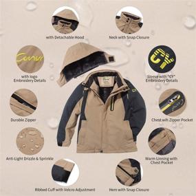 img 1 attached to CUNYI Waterproof Boys' Jackets & Coats: Detachable Windproof, Thickened Outerwear