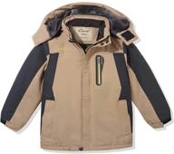 cunyi waterproof boys' jackets & coats: detachable windproof, thickened outerwear logo