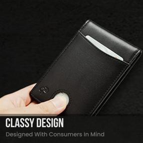 img 3 attached to GULEYRI Bifold Leather Wallet with Advanced Blocking Technology