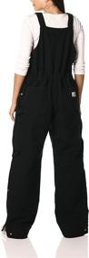 img 2 attached to 👖 Carhartt Weathered Wildwood Overalls for Women - Regular Fit Clothing for Jumpsuits, Rompers & Overalls