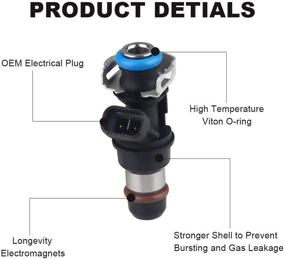 img 1 attached to 🔧 JDMON Fuel Injectors Compatible with Chevy Silverado 1500 2500 3500 Tahoe & GMC Sierra 1500 2500 3500 Tahoe 4.8L 5.3L 6.0L 2001-2006 | Replace OEM# 17113553 FJ315 17113698 | Set of 8pcs