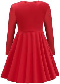 img 3 attached to 👗 TriKalor Skater Dresses with Sleeve and Pockets for Girls' Clothing
