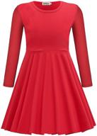 👗 trikalor skater dresses with sleeve and pockets for girls' clothing logo