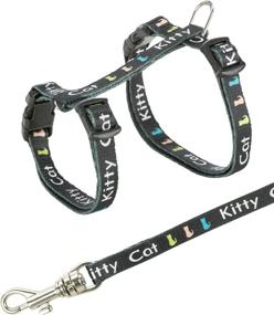 img 4 attached to 🐱 Trixie 4181 Harness and Lead Set for Kittens/Small Cats - Nylon 21-33 cm/8 mm, Assorted Color