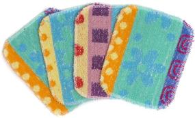 img 4 attached to 🌱 Natural Organic Cotton Reusable Dish Scrubber Set - Non-Scratch Scouring Pads & Scrubbing Cloths for Kitchen, Bathroom & Household Cleaning (4-Pack)