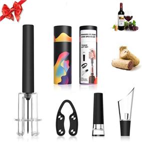 img 4 attached to 🍷 Wine Air Pressure Pump Bottle Opener with Foil Cutter - Easy Cork Removal Tool for Wine Lovers