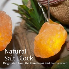 img 2 attached to 🔮 Himalayan Rock Salt Crystal Lamp with Dimmable Function, Himalayan String Light with Remote Control for Christmas and Festivals, Pink Salt Rock Lamp with Extension Cord - USB Compatible