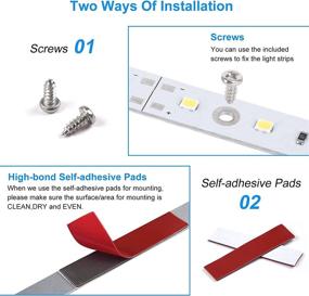 img 2 attached to 🔌 Litever Extra 12 Inches Rigid LED Light Strips with Male-Female Connectors – 12VDC, 2.2W, Daylight White 5000K – Ideal Add-on for Litever LL-024 Under Cabinet Lighting Kit (2-Pack-5000K)