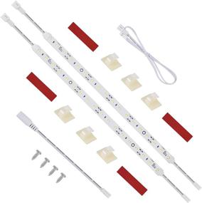 img 4 attached to 🔌 Litever Extra 12 Inches Rigid LED Light Strips with Male-Female Connectors – 12VDC, 2.2W, Daylight White 5000K – Ideal Add-on for Litever LL-024 Under Cabinet Lighting Kit (2-Pack-5000K)