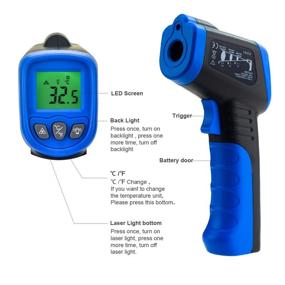 img 3 attached to 🌡️ AP-981A Digital Laser Infrared Thermometer: Non-Contact Temperature Gun -58℉~662℉ (-50℃~350℃) with Backlight, Data Hold - Ideal for Kitchen Cooking, BBQ, and Automotive Applications