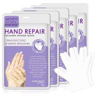 👐 reveal silky soft hands with hand mask exfoliating glove - 5 pack for effective hand treatment! logo