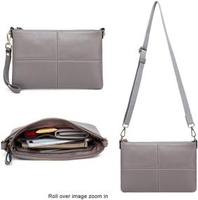 img 3 attached to 👜 Stylish Women's Leather Crossbody Bag, Clutch Purse & Shoulder Bag for Travel