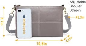 img 1 attached to 👜 Stylish Women's Leather Crossbody Bag, Clutch Purse & Shoulder Bag for Travel