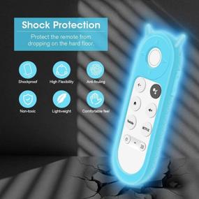 img 1 attached to 📺 Chromecast with Google TV 2020 Remote Protective Case - Shockproof Anti-Slip Cover, Silicone Holder Skin for Google Voice Remote (Glow Blue)