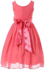 img 2 attached to 👗 Bow Dream V Neck Champagne Bridesmaids Dresses for Girls - Clothing