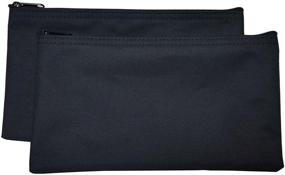 img 2 attached to Poly Cloth Zipper Bags Value Package - Set of 2 (Black)