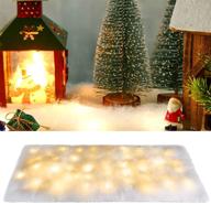🎄 festive snowy glow: led-lit christmas snow blanket for table decor (4 pieces) логотип