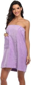 img 3 attached to 🛀 Women's Cotton Bath Towel Wrap Robes in Solid Colors - Super Shopping-zone