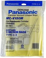 🧹 panasonic mc-v150m replacement bags for canister - 3-pack: the ultimate solution for convenient vacuuming logo