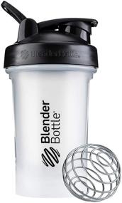 img 4 attached to 🍶 BlenderBottle Classic V2 Shaker Bottle: Protein Shake & Pre-Workout Mixer, 20oz, Clear/Black