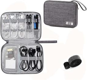 img 4 attached to «Ultimate Electronic Organizer Travel Case для кабелей, зарядных устройств, телефонов, USB, SD-карт - универсальное хранилище электронных аксессуаров, 1 шт.»